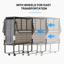 Ebern Designs 38" Rollaway Folding Bed with 4" Memory Foam Mattress & Wheels