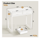 Pinmoco 32" Writing Desk with 2 Fabric Drawers