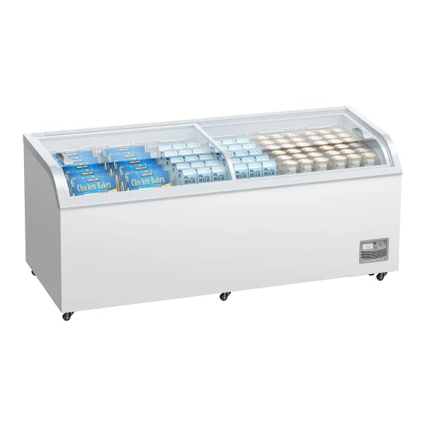Hisense 24.7 cu Commercial Reach-In Glass Door Convertible Chest Freezer or All Fridge HICFC-700 - Scratch and Dent
