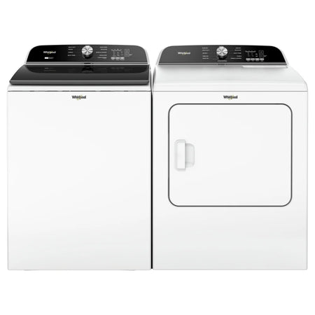 Whirlpool 6.1 cu. ft. Top Load Washer & 7.0 cu. ft. Electric Dryer Set WTW6157PW,YWED6150PW - Scratch and Dent