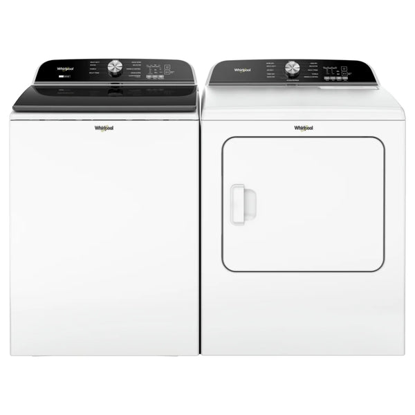 Whirlpool 6.1 cu. ft. Top Load Washer & 7.0 cu. ft. Electric Dryer Set WTW6157PW,YWED6150PW - Scratch and Dent