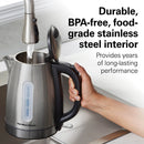 Bouilloire Hamilton Beach 1,7 L en acier inoxydable avec anneau lumineux LED 41037C - Reconditionnée