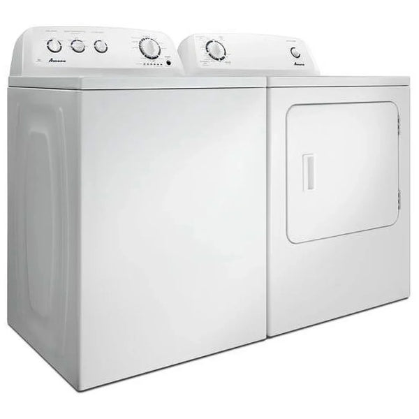 Amana 4.4 cu Top Load Washer and 6.5 cu Electric Dryer Set (NTW4519JW/YNED4655EW) - Scratch & Dent