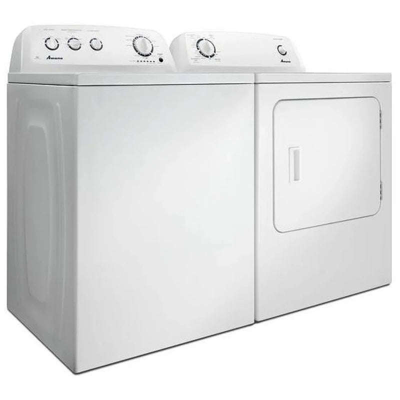 Amana 4.4 cu Top Load Washer and 6.5 cu Electric Dryer Set (NTW4519JW/YNED4655EW) - Scratch & Dent