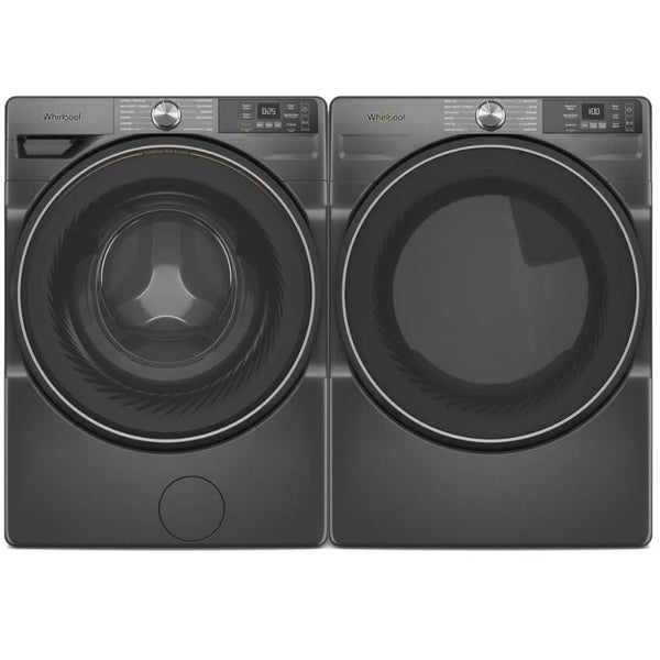 Whirlpool 5.2 cu Front Load Washer & 7.4 cu Electric Dryer Laundry Pair - Scratch and Dent: WFW5720RU, YWED5720RU - Scratch & Dent