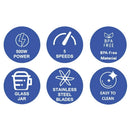 Mainstays 5 Speed Glass Jar Blender MS940340791404 - Refurbished