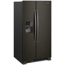Whirlpool 36-inch, 24.5 cu. ft. Side-by-Side Freestanding Refrigerator with Exterior Ice and Water Dispenser with EveryDrop™ Water Filtration WRS555SIHV IMAGE 3