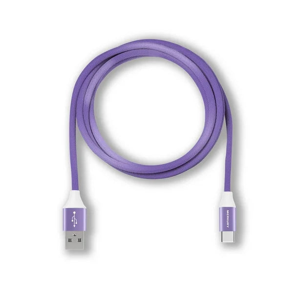 Merkury Innovations High Speed Charge + Sync USB-A to USB-C 6ft. Fabric Cable 6000207713739 - Refurbished