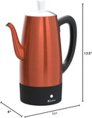 Euro Cuisine 12 Cup Electric Coffee Percolator with Keep Warm Function