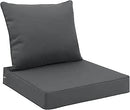 Outdoor Patio Cushion Set (2 Sets) – Grey