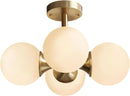 KCO Antique Brass 4-Bulb Ceiling Light