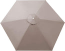 Toile de parasol BenefitUSA 9 pi 8 baleines pour terrasse, remplacement UC-08-TAUPE - Comme neuve