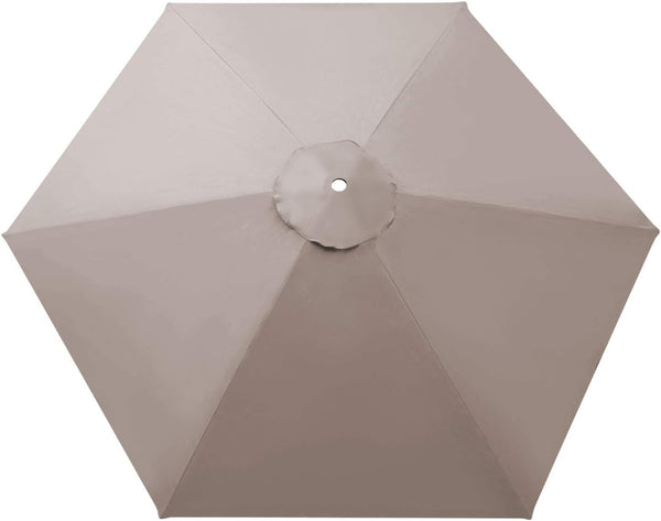 BenefitUSA Umbrella Canopy Cover 9ft 8 Rib Patio Replacement Top UC-08-TAUPE - Refurbished