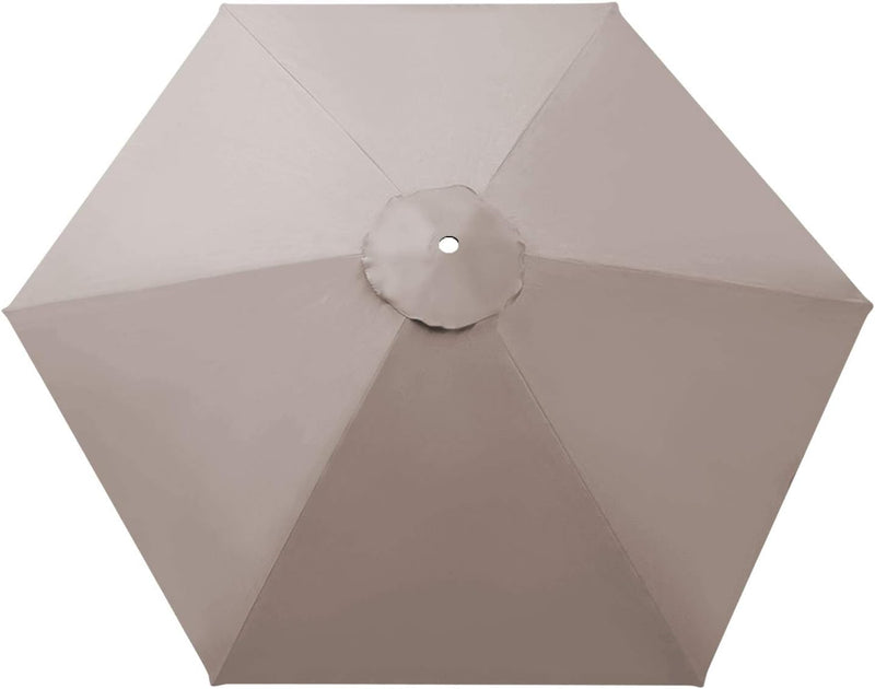 BenefitUSA Umbrella Canopy Cover 9ft 8 Rib Patio Replacement Top UC-08-TAUPE - Like New