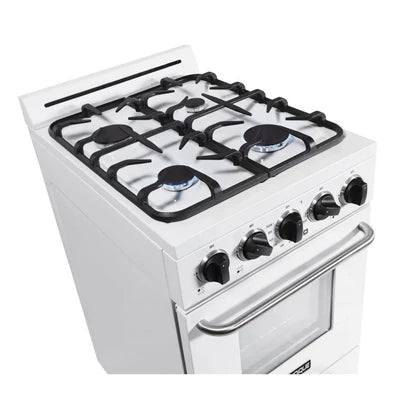 Unique Appliances 20” 2.4 cu Propane Ready Range UGP-20G OF1 W - Marshmallow White - Floor Model