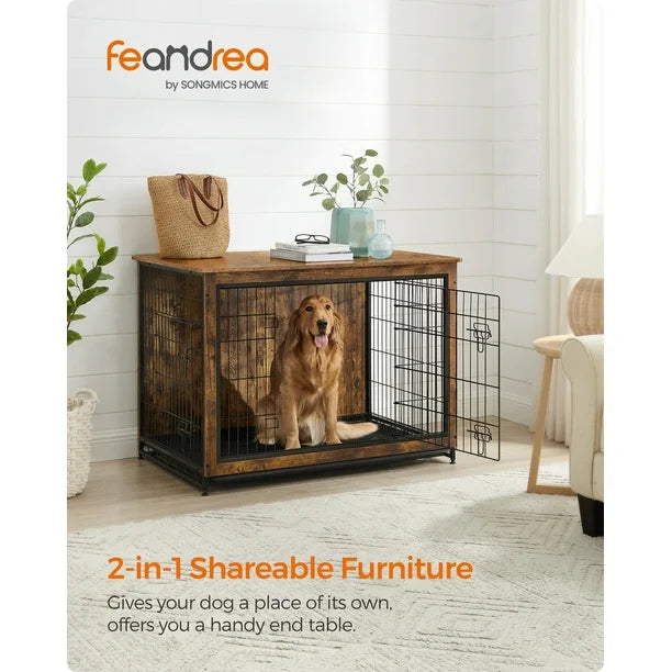 Feandrea Wooden 44" Dog Crate Table 4XRR416IHTJL - Like New