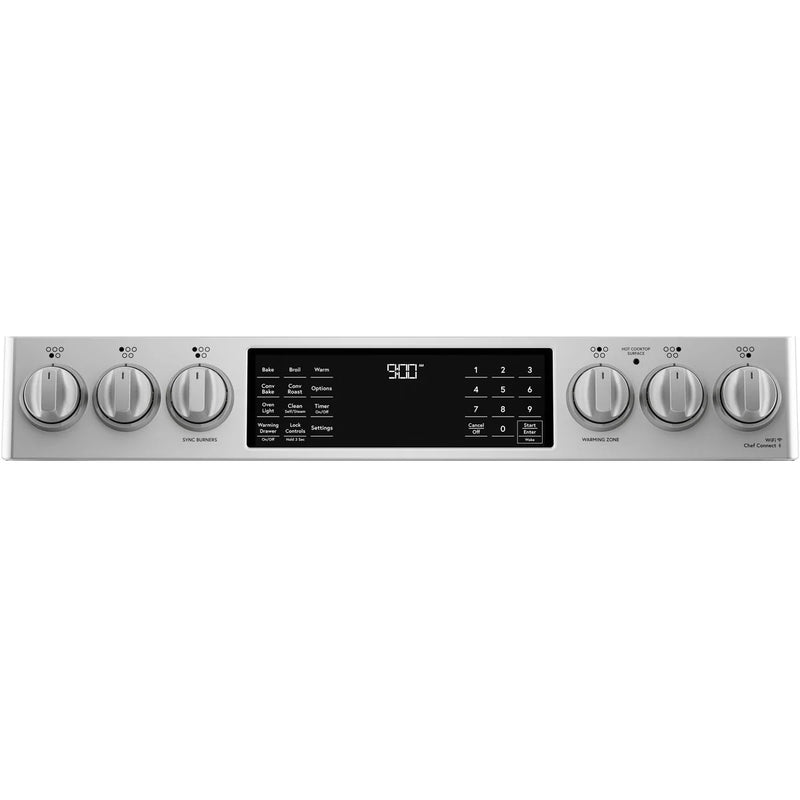 GE Cafe 5.7 cu Induction Slide-In Glass Top Range CCHS900P2MS1 - Scratch & Dent