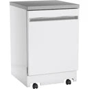 GE 24-inch Portable Dishwasher with Sanitize Option GPT225SGLWW - Floor Model