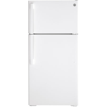 GE 28-inch, 15.6 cu.ft. Freestanding Top-Freezer Refrigerator with ClimateKeeper™ GTE16DTNRWW IMAGE 1