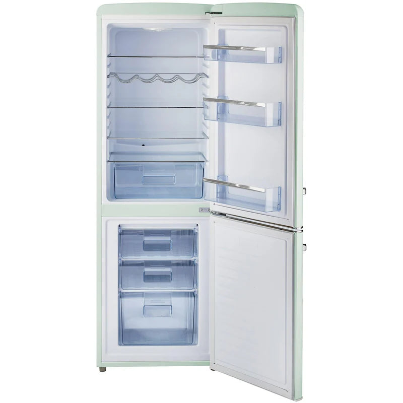 Unique 22 inch 7 cu Retro Bottom Mount Fridge UGP-215L LG AC - Summer Mint Green - Scratch and Dent