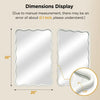 TEWLOSS 30" x 20" Wavy Wood Framed Mirror