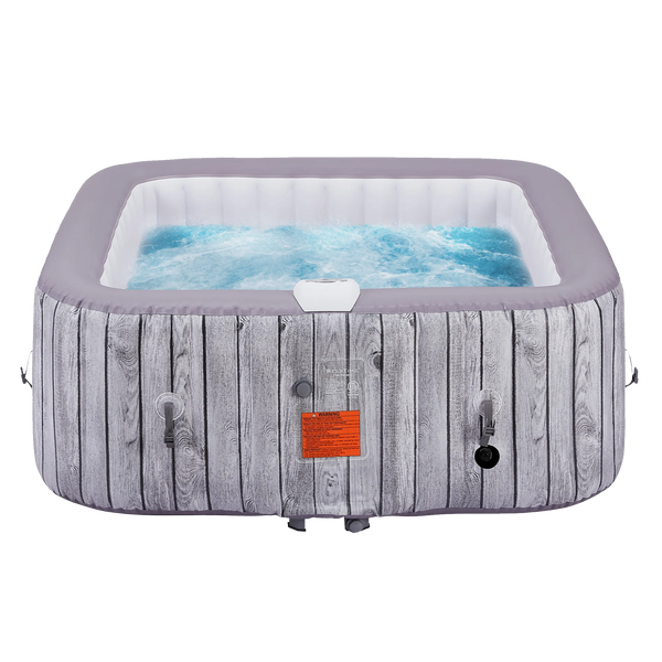 Relxtime 6 Person Square Inflatable Hot Tub 130 Massaging Air Jets Woodland Spa BMW001 - Refurbished