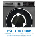 Danby 2.2 cu ft 24" Compact Front Load Washer with Steam DWM022D1DSDB - Scratch & Dent