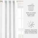 I Enjoy 50" x 84" 100% Black Out Thermal Insulated Gormmet Curtians (2 Panels)