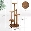Geebobo 5 Tiered Indoor Plant Stand with Wheels