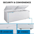 Kenmore 25 cu Convertible Chest Freezer/Fridge KCF25E-W - Scratch & Dent