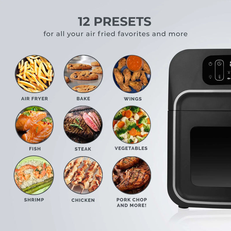 Kalorik Designer Series 8 Quart Air Fryer with Window FT52790BKS43 - Refurbished