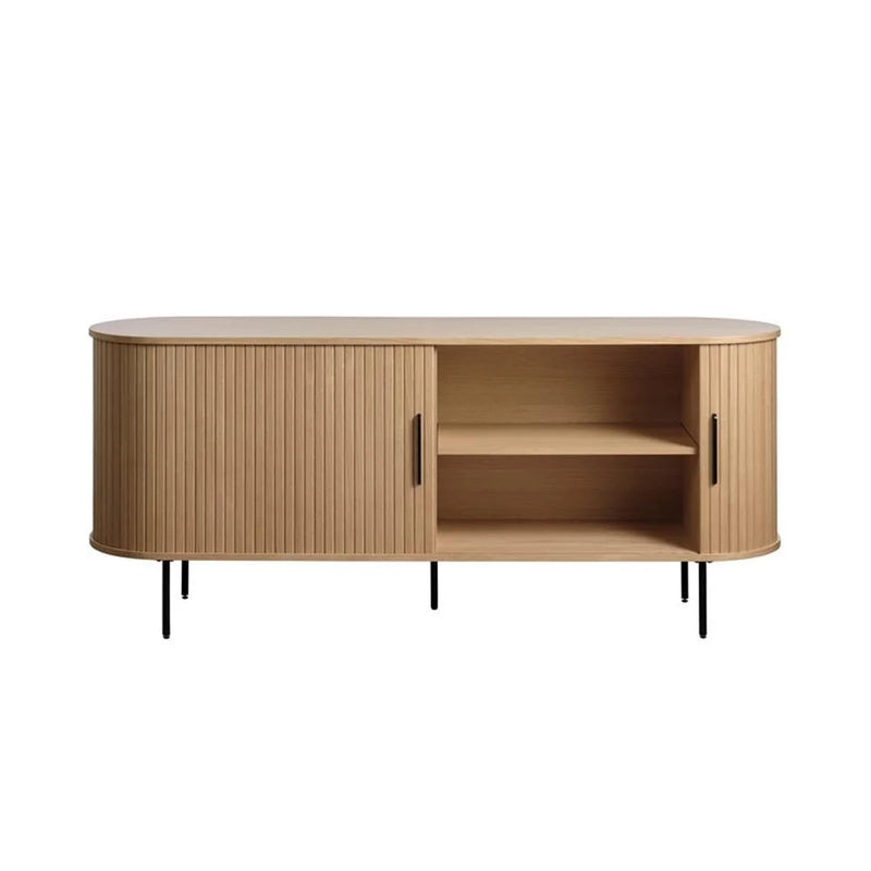 Unique Furniture Nola 71" Ply Wood Sideboard in Natural Oak *Missing Top & Bottom* NOLA-4828-NAT - Like New