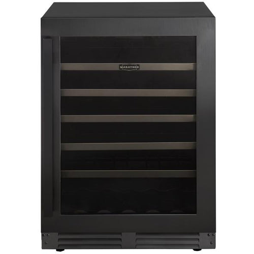 Marathon Beverage Cooler (MBWC56-BLS) - Black Steel