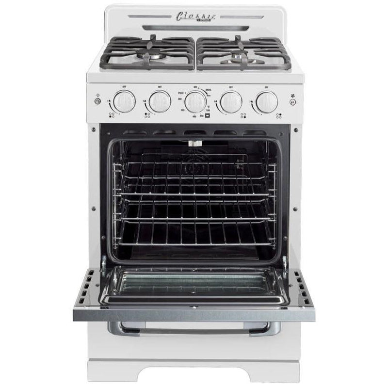 Unique Appliances 24-inch Freestanding Gas Range with Convection Technology UGP-24CR W IMAGE 2