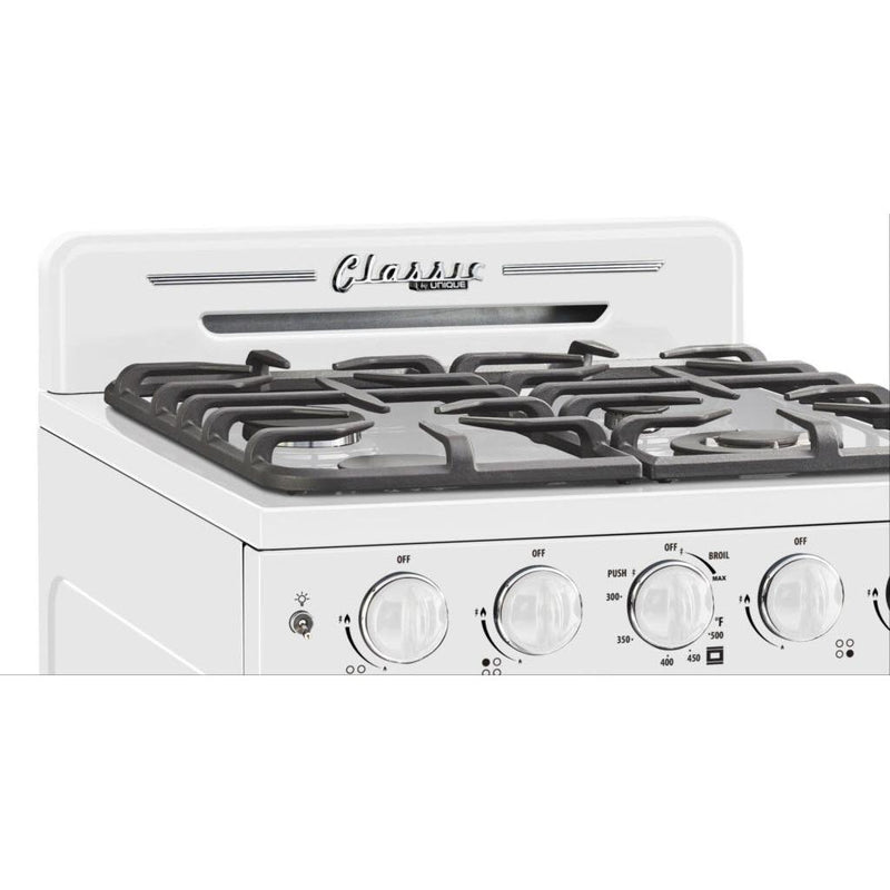 Unique Appliances 24-inch Freestanding Gas Range with Convection Technology UGP-24CR W IMAGE 4