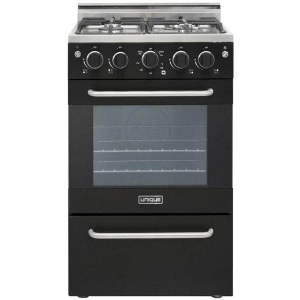 Unique Appliances 20-inch Freestanding Gas Range with Convection Technology UGP-20V PC1 B IMAGE 1