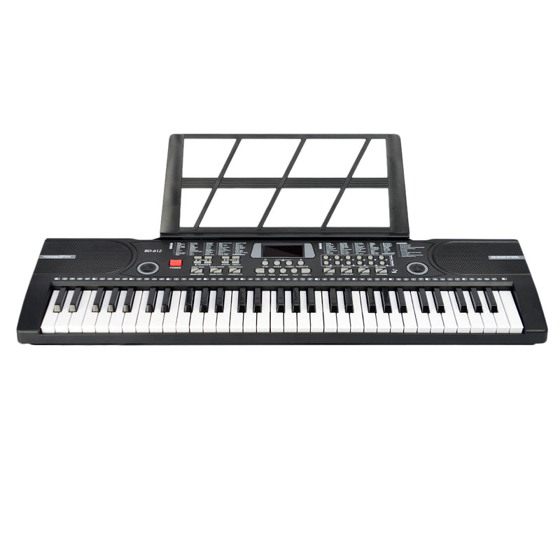 24HOCL 61 Keys Electronic Keyboard Piano with Microphone and Piano Score Stand for Children BD - 612D - Refurbished