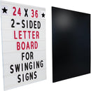 Excello Global Products 24"x36" Changeable Letter Message Board and Chalkboard