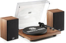 ANGELS HORN Vinyl Record Player with Stereo Bookshelf Speakers