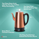 Euro Cuisine 12 Cup Electric Coffee Percolator with Keep Warm Function