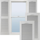 Ekena Millwork Vinyl Shutters – 12" x 55" – White – Set of 2