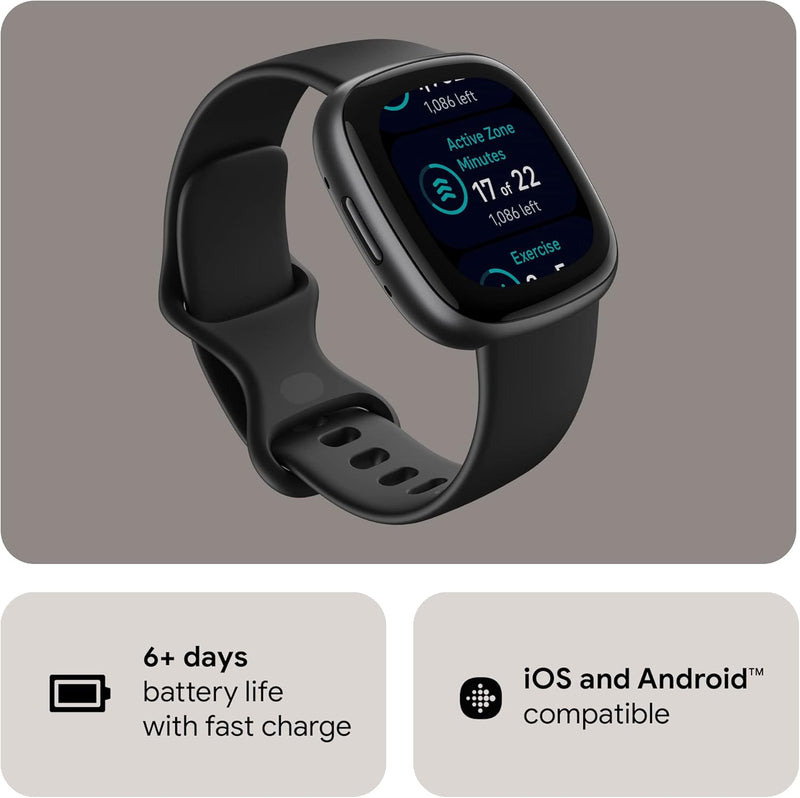 Google Fitbit Versa 4 Fitness Smart Watch FB523BKBK-FRCJK - Refurbished