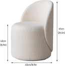 Swivel Vanity Stool with Back