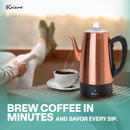 Euro Cuisine 12 Cup Electric Coffee Percolator with Keep Warm Function