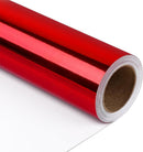 JIlJIl Red Wrapping Paper High-Gloss Metallic Design - 30" x 32 ft