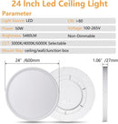 OFFIY 24 Inch  Flush Mount Led Ceiling Light