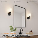 AONEON White Frosted Glass Wall Sconces (Set of 2)