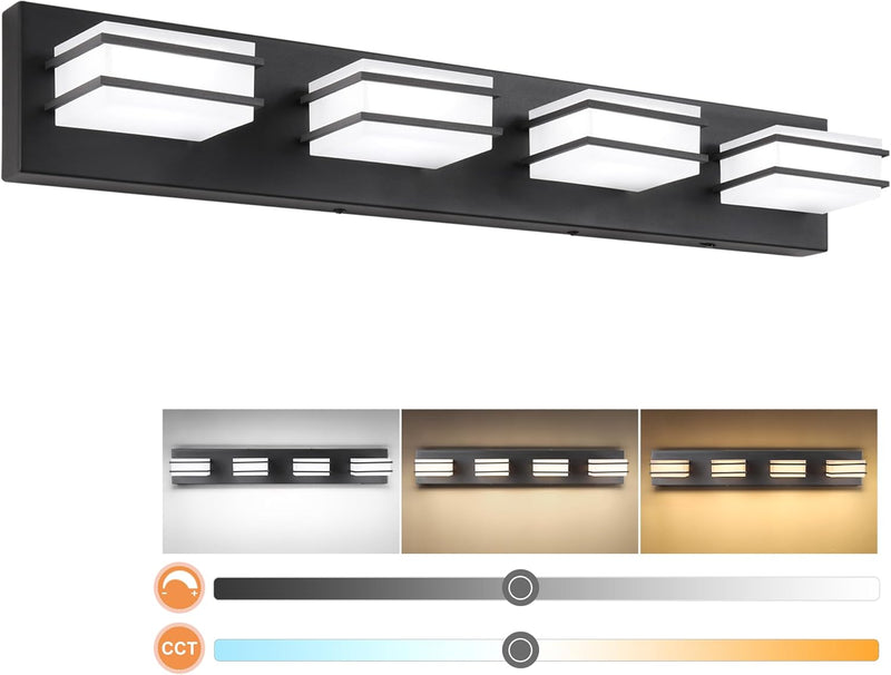 Goodate 3 Colour Temperature Dimmable Vanity Lights ‎B0C4DFN5Q4 - Refurbished