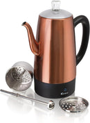 Euro Cuisine 12 Cup Electric Coffee Percolator with Keep Warm Function