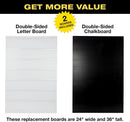 Excello Global Products 24"x36" Changeable Letter Message Board and Chalkboard
